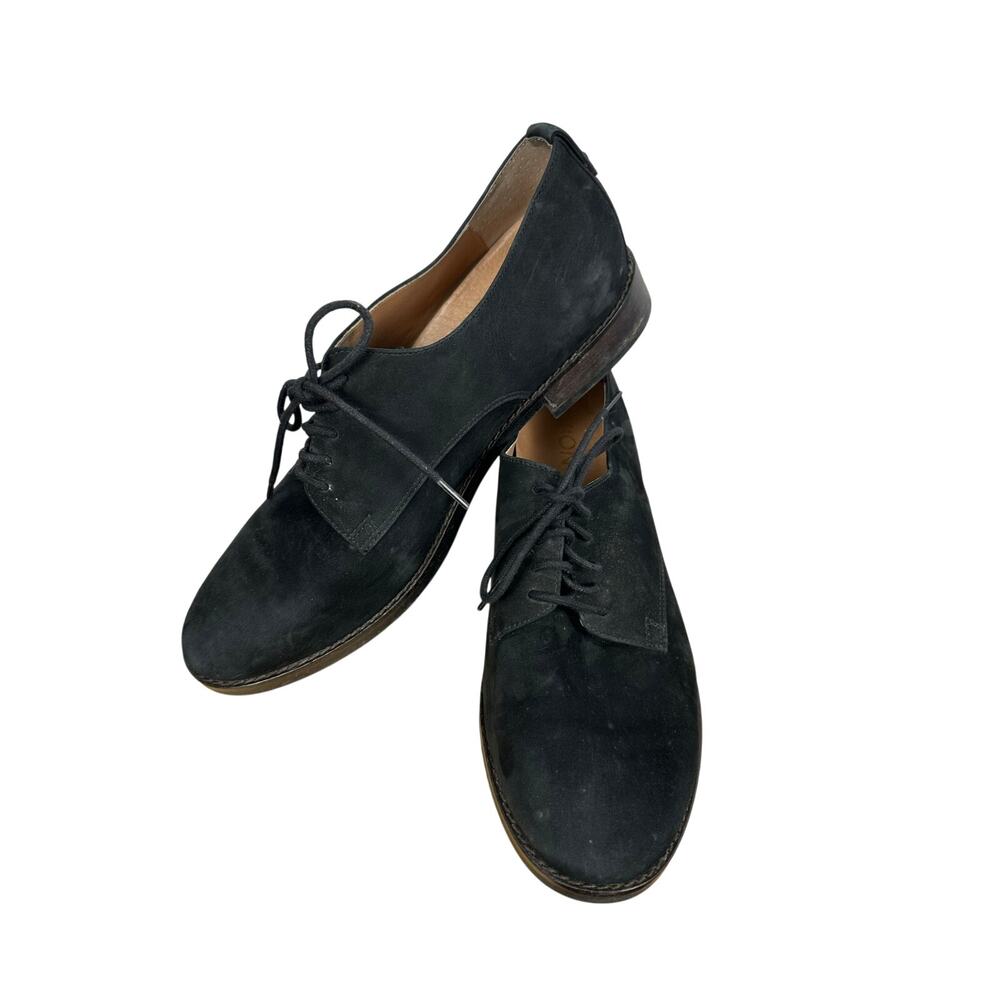 Vionic Weslyn Black Suede Oxford Shoes Women's Lace Up Comfort Orthotic size 7